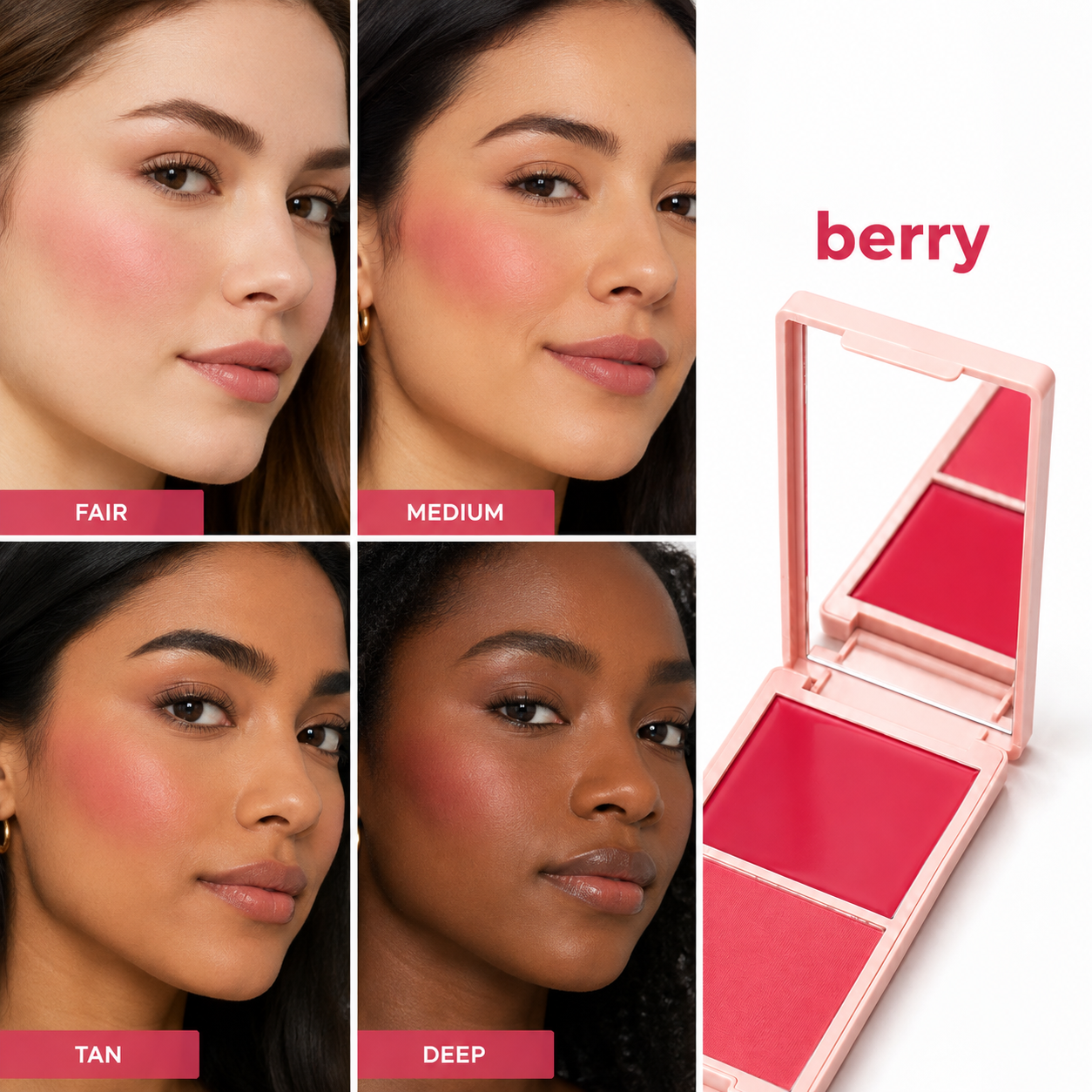 Cream & Powder Blush set