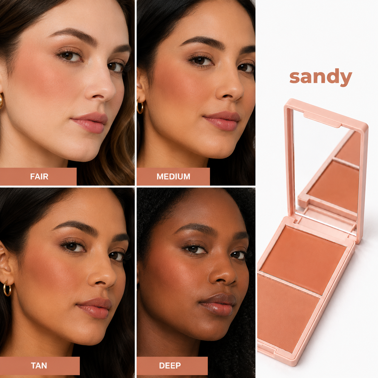Cream & Powder Blush set