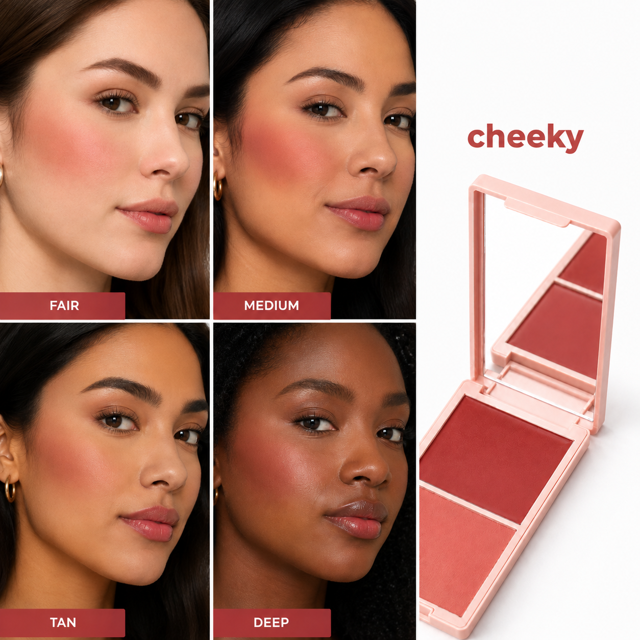Cream & Powder Blush set